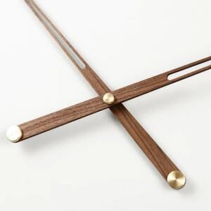 스페인 나무 긴 포인터 중앙 운동 검은 호두 Diy 벽시계 손 거대한 황동 대형 토크 메커니즘