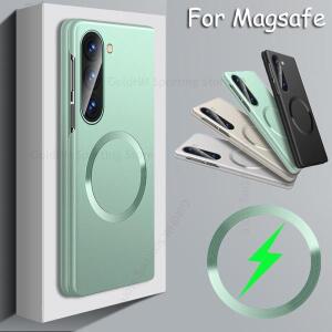 삼성 갤럭시 Z Fold7 5G 메탈릭 페인트 마그네틱 매트 케이스 7 4 3 Magsafe 하드 PC 보호 커버