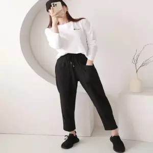 면바지 허리밴딩 포켓 세미 배기핏 트레이닝복 고무줄