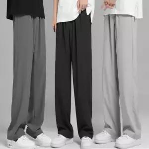 여름 와이드 세미 남자 냉감 쿨 밴딩 팬츠 슬랙스