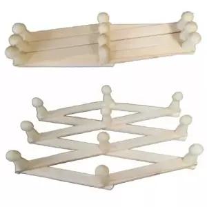 TC 늘어나는 벽부착 원목자바라 옷걸이 바지 모자걸이
