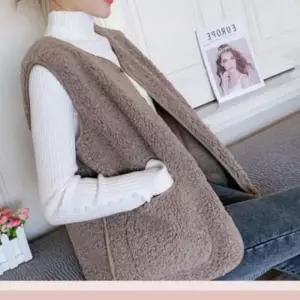 여자 여성 뽀글이 따뜻한 베스트 아이템 후리스베스트 조끼 양털 후리스