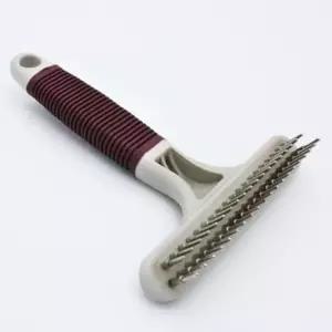 강아지 애완베스트견 미용 중모 장모 털관리 이중빗 1EA