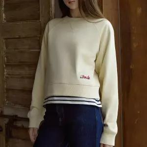 [이네스바이][이네스바이] 자수와펜 맨투맨 버터 IFDMM00531