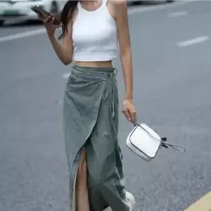 엘리시안 청치마 롱스커트 데님스커트 치마