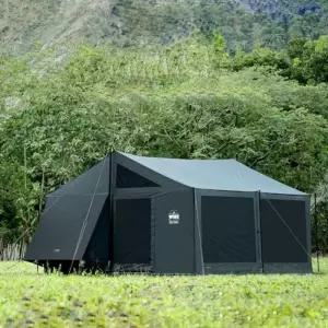 카즈미 텐트깔끔한 와이즈 블랙 타프쉘 쉘터 텐트 4-5인용