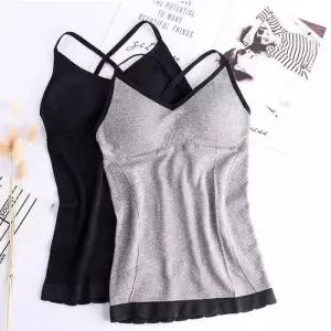 여성 브라탑 끈나시 민소매 왕뽕 래이어드 캐미솔