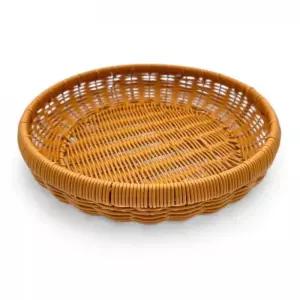 피크닉 스타일 정리바구니 30cmx7cm 라탄바구니 원형 바구니