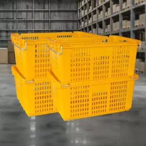 운반상자 pp 특대A 이사바구니 박스 농산물 플라스틱 손잡이 4개/대형 이삿짐 야채 바