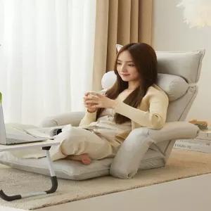 1인 좌식 리클라이너 패브릭 의자 수동 소파 간이침대