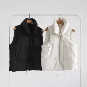 여성 하이넥 깔끔 데일리 외출복 패딩조끼 루즈핏 (WFKHLXS)