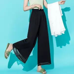 뷰티밴딩쉬폰와이드팬츠 DKJ986M403 빅사이즈 사이즈에서 자유로운 그녀~