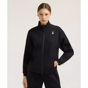 스파이더 SPYDER 여성 트레이닝 스탠드 넥 세트 집업 SPHFCNFT251WBLK 168205