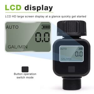 SGS05 디지털 물 유량계 방수 고정밀 게이지 야외 정원 급수 관개 호스 절약
