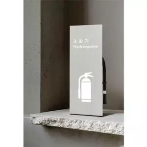 스텐 소화기 받침대 가정 업소 카페 소화기 가림막 거치대 WFLQIKA