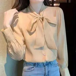 가을 여자 왕 여자정장 정장 블라우스 용 실단 WFLPSZC