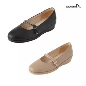 여성 플렉시볼 경량 웨지 펌프스 LCWD19U613 (블랙핑크)