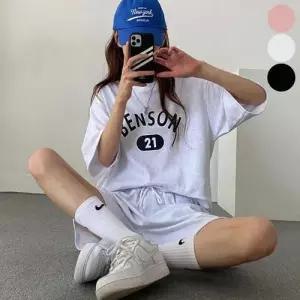 세트 반팔 트레이닝 3컬러 반바지 셋업 여자 츄리닝 WFLPTTB