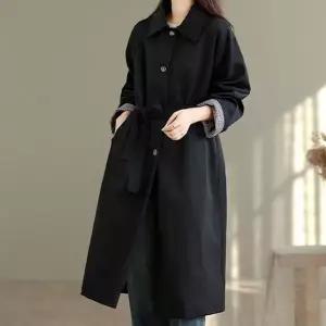 고품질 여성 벨트 루즈핏 트렌치코트 간절기 데일리아우터 (WFKIMLW)