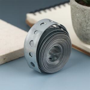 1롤 아연 도금 강스틸 테이프 행거 스트랩  파이프 지지대 걸이 및 판금 작업용 다중 슬롯 금속 테이프(미