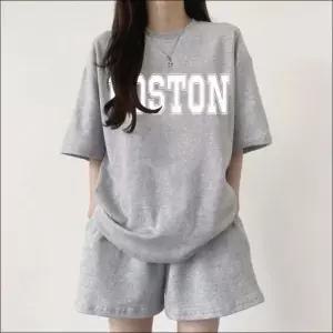 여성 여름 데일리 반팔 반바지 루즈핏 트레이닝복 추리닝세트 3색 (WFKIY0J)