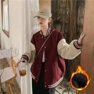 무지 기모 패션 오버핏 야구점퍼 LK-J0 WFLQVOY