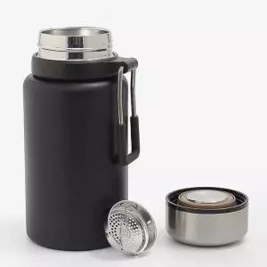 901M 핸들 보온병 600ML 블랙 휴대용스텐물병 분유텀블러