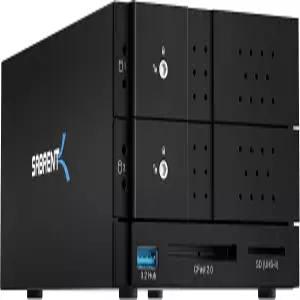 SABRENT USB 타입 C에서 듀얼 3.5 SATA 및 RAID 도킹 이션(CFast/SD 카드 리더 A 포트 포함)
