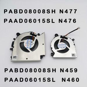 MSI GL76 MS1581 MS17L1 PD08008SH PAAD06015SL N459 N460 N477 DC5V 용 노트북 CPU GPU 팬 쿨러