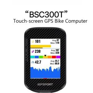 iGPSPORT BSC300T 자전거 컴퓨터 컬러 터치스크린 편차 경고 도로 사이클링 지도 내비게이션 스마트 오도미