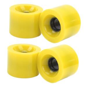 4PCS PU 스케이트보드 휠 교체 저소음 다기능 랜드 서핑보드 롤러 캐스터 블랙