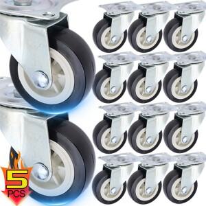 고무 360을 갖춘 범용 휠 가구 캐스터 ° 회전 도르래 쓰레기 보관 상자 헤비 듀티