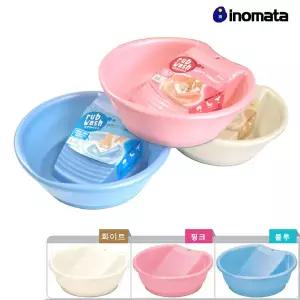 일본[이노마타화학(주)]손빨래 대야/Rub Wash/부분세탁에/가벼운 손빨래에/대야와 빨래판이 함께/