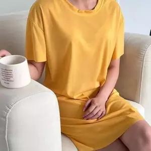 [오노마] ONM 원피스 쿨 ST230501 홈웨어 옆트임 치마 롱원피스 (S12075454)