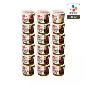 [1등 컵밥] 햇반 컵반 직화짜장덮밥 281g x17개+치킨마요덮밥 233g x1개