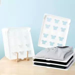 [보리보리/아트박스 POOM]아트박스/보노하우스 칼각 옷정리 트레이 50P 옷 수납 폴더 반팔티 정리