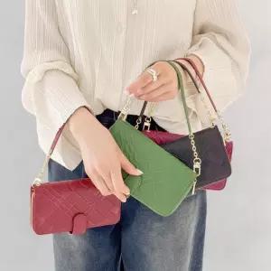 여성 소가죽 디자인 손목끈 스마트폰 미니백