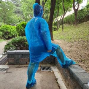 배달우비 일회용비닐바지 라이더우비 c4