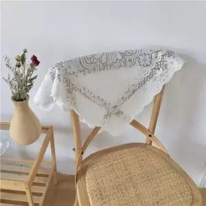 레이스 꽃자수 식탁보 테이블러너 60x60 DD-11226 테이블보 테이블러너 식탁러너 레이스러너