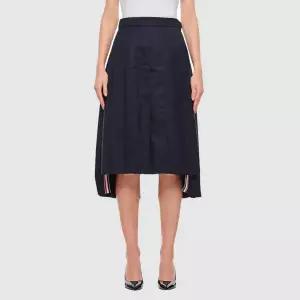 [톰브라운][국내배송] 톰브라운 여성 RWB 탭 드롭백 120수 울 스커트 FGC400V 00626 415