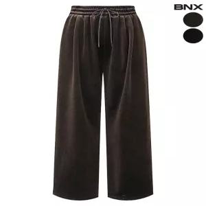 [비엔엑스]여성 벨벳 와이드 밴딩 팬츠