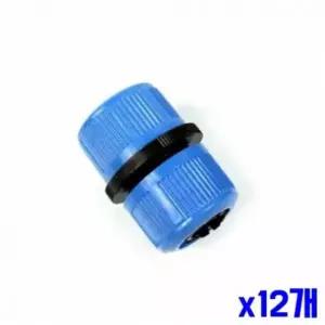 수도 호스 연결구 2P x12개 수도꼭지 호수연결기 호스아답타 호스젠더 물호스연결