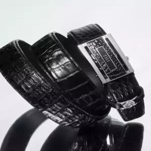 닥스 ACC 선물포장쇼핑백동봉블랙 악어가죽 자동벨트 DBBE3E703BK