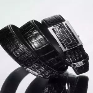 닥스 ACC 선물포장쇼핑백동봉블랙 악어가죽 자동벨트 DBBE3F703