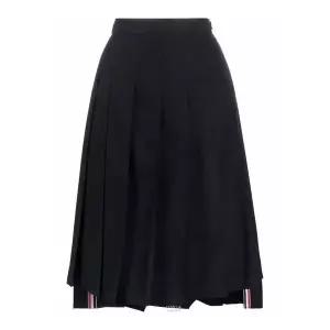 [톰브라운]25FW 톰브라운 RWB 탭 드롭백 수퍼 120수 울 플리츠 스커트 FGC400V 00626 415