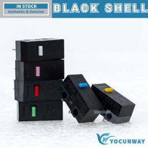 5피스 HUANO 마우스 마이크로 스위치 블랙 쉘 핑크 화이트 옐로우 그린 레드 도트 3 핀 버튼 수리