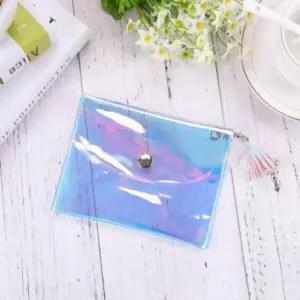 PVC 카드지갑 태슬 디자인 반지갑 파우치 지갑 손목 스트랩 포함 (WFJ501S)