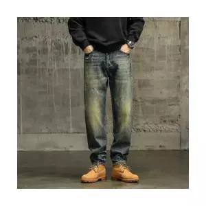 보니따스 남성 배기 청바지 가을 겨울 캐주얼 빅사이즈 스트레이트핏 바지 ADOR4