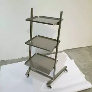 미용실 트롤리 미용웨건 스텐카트 스테인레스 접이식 이동식