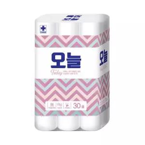 오늘 무형광 3겹 18M 30롤 1개 화장지 두루마리 휴지 2054430 J